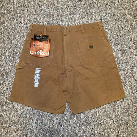 Vintage Deadstock Carhartt B25 Washed Duck Carpenter Shorts Size 40 Made in USA - Picture 1 of 6